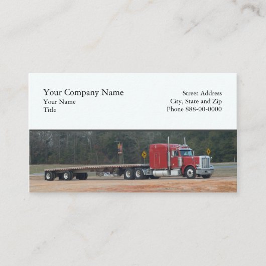 トラック運転手の名刺 名刺 (正面)