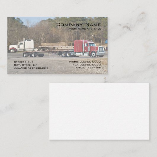 トラック運転手の名刺 名刺 (正面/裏面)