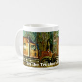 トラック運転手の大きい装備のドライブインのコーヒー・マグ コーヒーマグカップ (正面左)