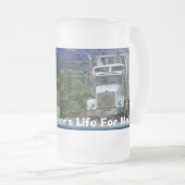 トラック運転手の大きい装備のドライブインのコーヒー・マグ フロストグラスビールジョッキ (正面右)