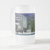 トラック運転手の大きい装備のドライブインのコーヒー・マグ フロストグラスビールジョッキ (正面左)
