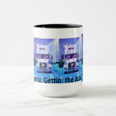 トラック運転手の大きい装備のドライブインのコーヒー・マグ マグカップ (中央)