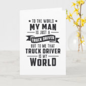 トラック運転手の妻の私の男はトラックの運転手の愛である カード (黄色い花)