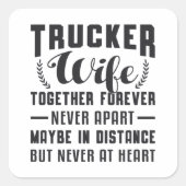 トラック運転手の妻は永遠に離れないおもしろい スクエアシール (正面)