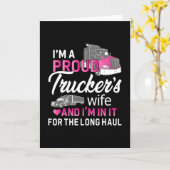 トラック運転手の妻トラック運転手トラック女の子ギフトアイディア カード (黄色い花)