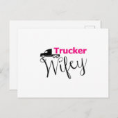 トラック運転手の妻トラック運転手トラック運転手ラブガールギフト ポストカード (正面/裏面)