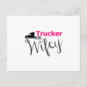 トラック運転手の妻トラック運転手トラック運転手ラブガールギフト ポストカード (正面)