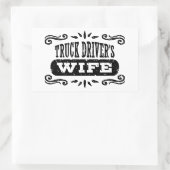 トラック運転手の妻 長方形シール (バッグ)