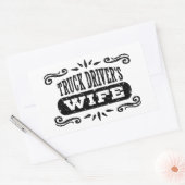 トラック運転手の妻 長方形シール (封筒)