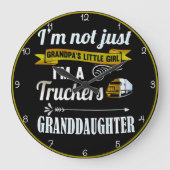 トラック運転手の孫娘:おじいちゃんの娘だけではない ラージ壁時計 (正面)