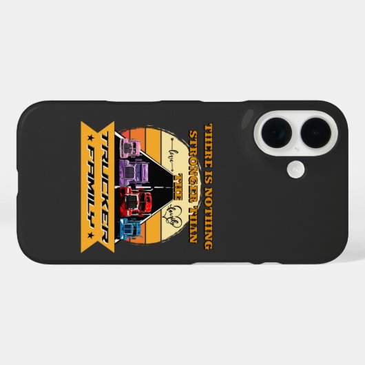 トラック運転手の家族の強い親の子供のロードボンド Case-Mate iPhoneケース (裏面 (横))