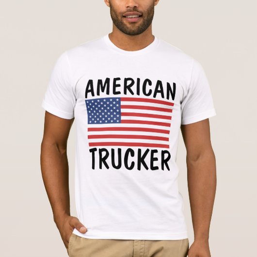 トラック運転手の愛国心のあるTシャツ Tシャツ (正面)