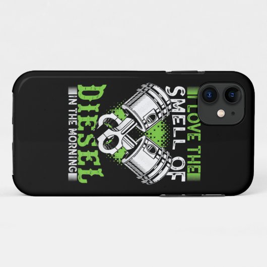 トラック運転手の朝の贈り物にディーゼルの匂いが好き Case-Mate iPhoneケース (裏面(横))