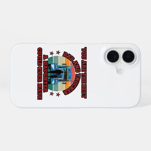 トラック運転手の父の娘ボンド道路の家族の愛 iPhone 16ケース (裏面横)