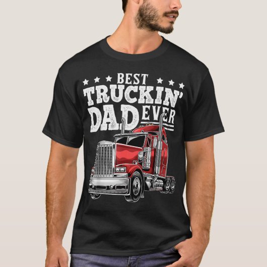 トラック運転手の父を称えるベストトラック運転手父の日 Tシャツ (正面)