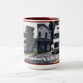 トラック運転手の白い貨物トラックの大きい装備のコーヒー・マグ ツートーンマグカップ (中央)