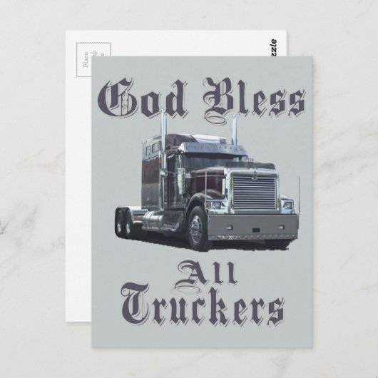 トラック運転手の皆さんを祝福する ポストカード (正面/裏面)