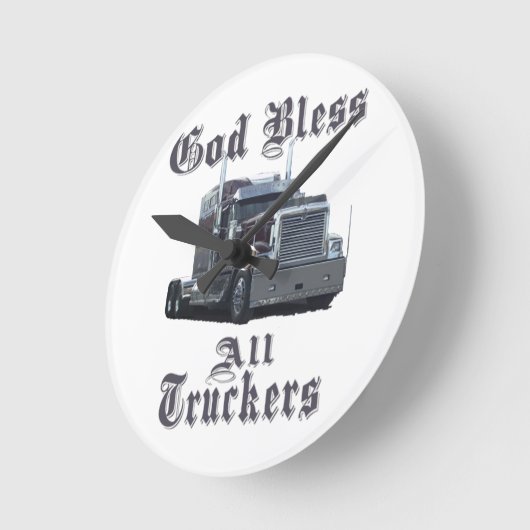 トラック運転手の皆さんを祝福する ラウンド壁時計 (傾斜)