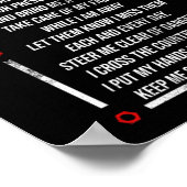 トラック運転手の祈りの言葉トラック運転手 ポスター (角)