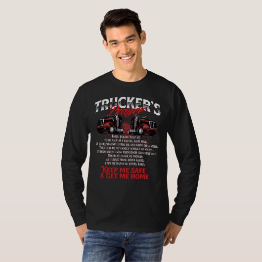 トラック運転手の祈り Tシャツ (正面フル)