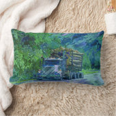 トラック運転手の記録のトラックの貨物自動車の重い輸送Gift2 ランバークッション (ブランケット)