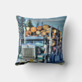 トラック運転手の記録のトラックの貨物自動車の重い輸送Gift5 クッション (裏面)