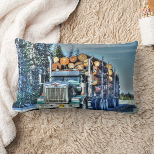 トラック運転手の記録のトラックの貨物自動車の重い輸送Gift5 ランバークッション (ブランケット)