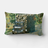 トラック運転手の記録のトラックの貨物自動車の重い輸送Gift6 ランバークッション (裏面)