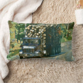 トラック運転手の記録のトラックの貨物自動車の重い輸送Gift6 ランバークッション (ブランケット)