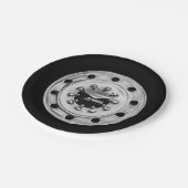 トラック運転手の車輪 ペーパープレート (アングル)