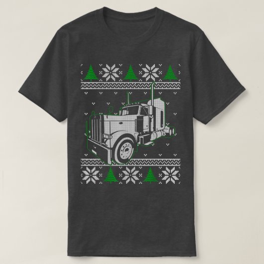 トラック運転手の醜いクリスマスセータートラックドライバーギフト Tシャツ (デザイン正面)