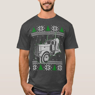 トラック運転手の醜いクリスマスセータートラックドライバーギフト Tシャツ