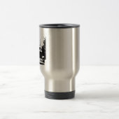 トラック運転手の黒いシルエットのコーヒー・マグ トラベルマグ (中央)
