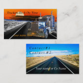 トラック運転手はそれを時間通りに作ります印象KISカードをします 名刺 (正面/裏面)