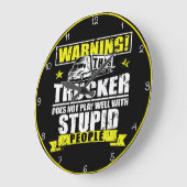 トラック運転手は愚か遊なくない ラージ壁時計 (傾斜)