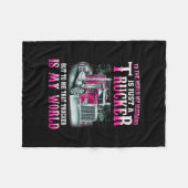 トラック運転手は私の妻への世界のトラック運転手の贈り物 フリースブランケット (正面(横))