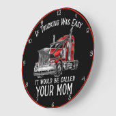 トラック運転手は簡単だった ラージ壁時計 (傾斜)