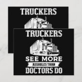 トラック運転手はTruのためのおもしろいトラックの運転手のギフトをもっと見る セーブザデート (正面/裏面)