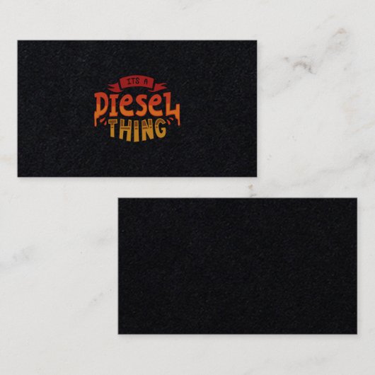 トラック運転手への贈り物としては、ディーゼル製のものだ 名刺 (正面/裏面)