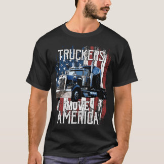 トラック運転手アメリカ国旗のトラック運転手 Tシャツ