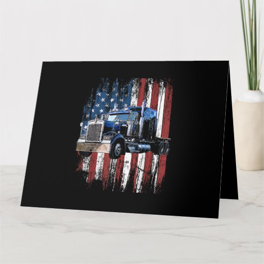 トラック運転手アメリカ国旗のトラック運転手Gi カード (正面)