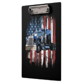 トラック運転手アメリカ国旗のトラック運転手Gi クリップボード (左)