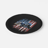 トラック運転手アメリカ国旗のトラック運転手Gi ペーパープレート (アングル)