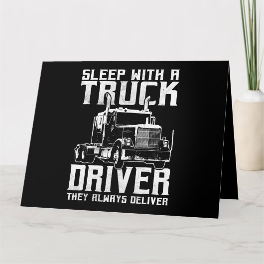 トラック運転手ギフトトラクタトレーラートラック18ホイーラーセル カード (正面)