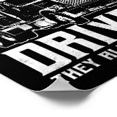 トラック運転手ギフトトラクタトレーラートラック18ホイーラーセル ポスター (角)