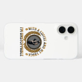 トラック運転手コーヒーカップ強いロードパワー男性 Case-Mate iPhoneケース (裏面 (横))