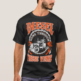 トラック運転手ディーゼル – 18ホイーラーフリータートラックドライバー Tシャツ