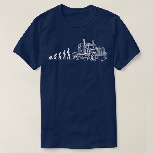 トラック運転手トラックおもしろいカー進化ギフト1 Tシャツ (デザイン正面)