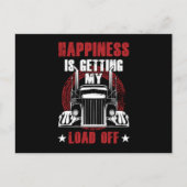 トラック運転手トラック運転手の幸せが私の負荷を取得している ポストカード (正面)