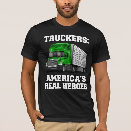 トラック運転手トラック運転手アメリカ実在のヒーロー Tシャツ (正面)